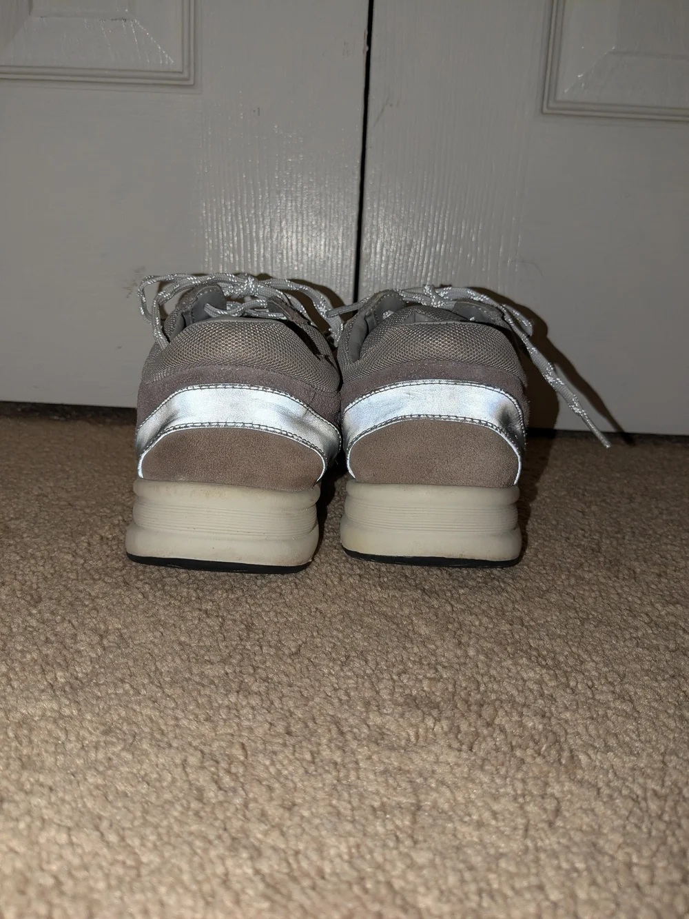 Chanel Taupe Suede Sneakers